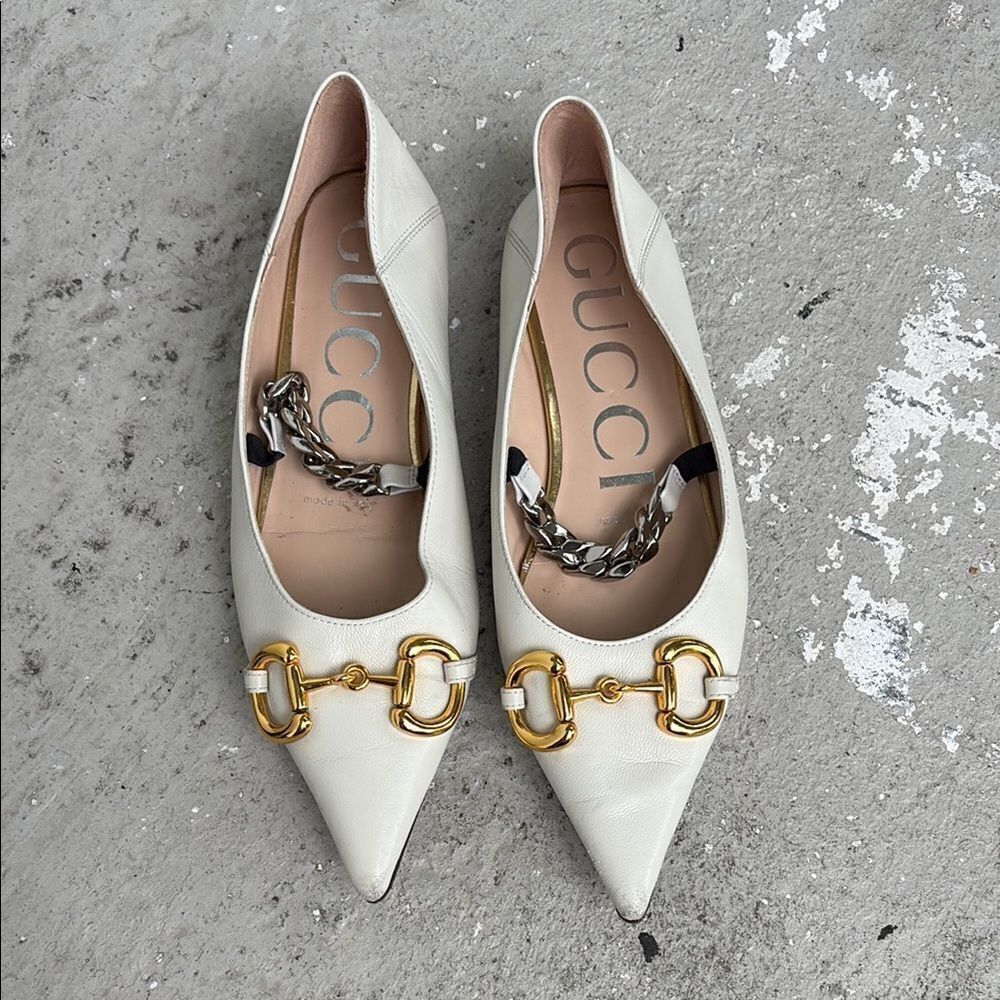 Gucci horse bit ballet flats